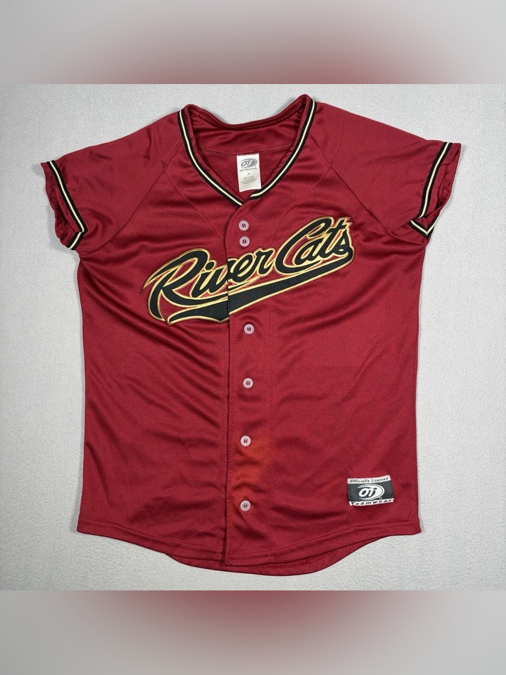 Sacramento Rivercats Minor League Jersey Women Medium Burgundy OT Made In USA
